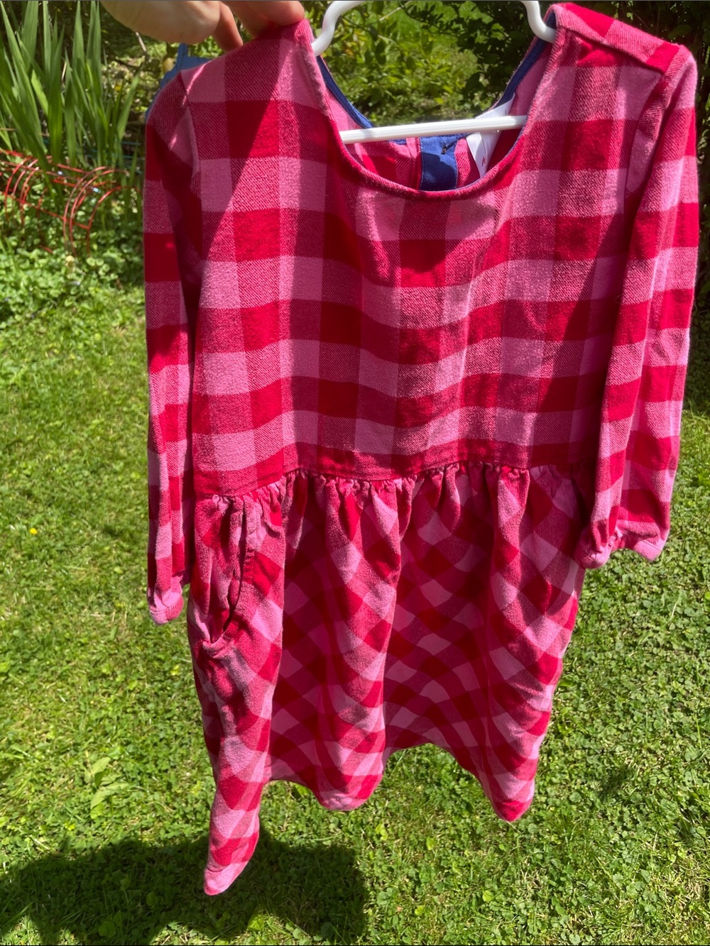 Hanna Andersson flannel check dress bundle 130
